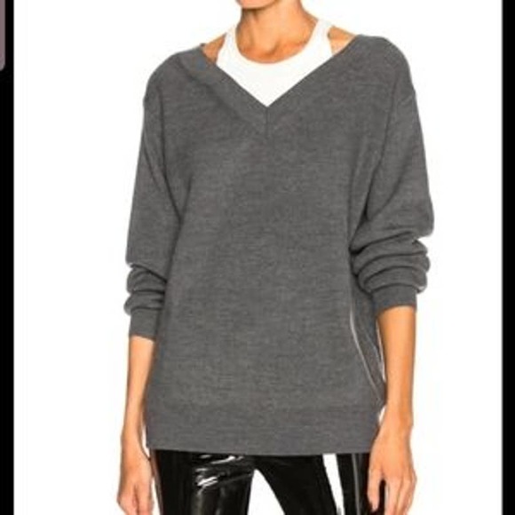 Alexander Wang Sweaters - T Alexander Wang Bi-Layer Sweater Gray Medium